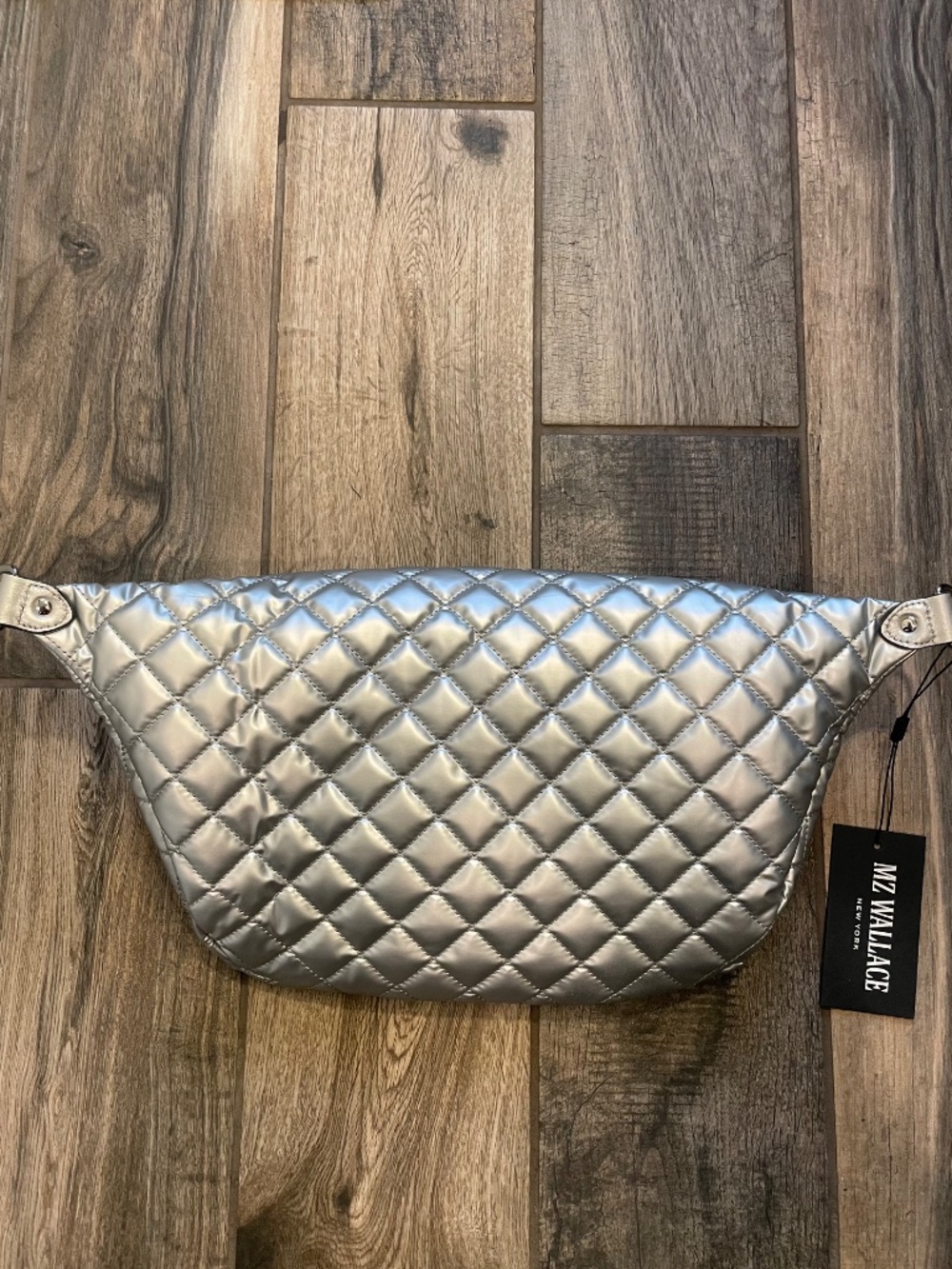 MZ Wallace Matte Silver Crosby Crossbody Sling Bag - Picture 2 of 9